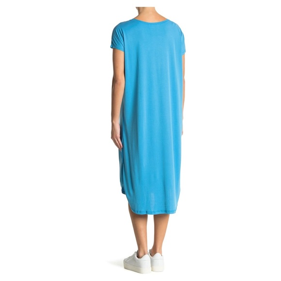 Scoop U Neck Casual Midi T-Shirt Dress NWT! - Picture 4 of 6